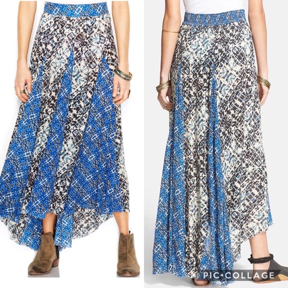 Free People Dresses & Skirts - FREE PEOPLE ‘Show You Off’ Print Guaze Maxi Skirt